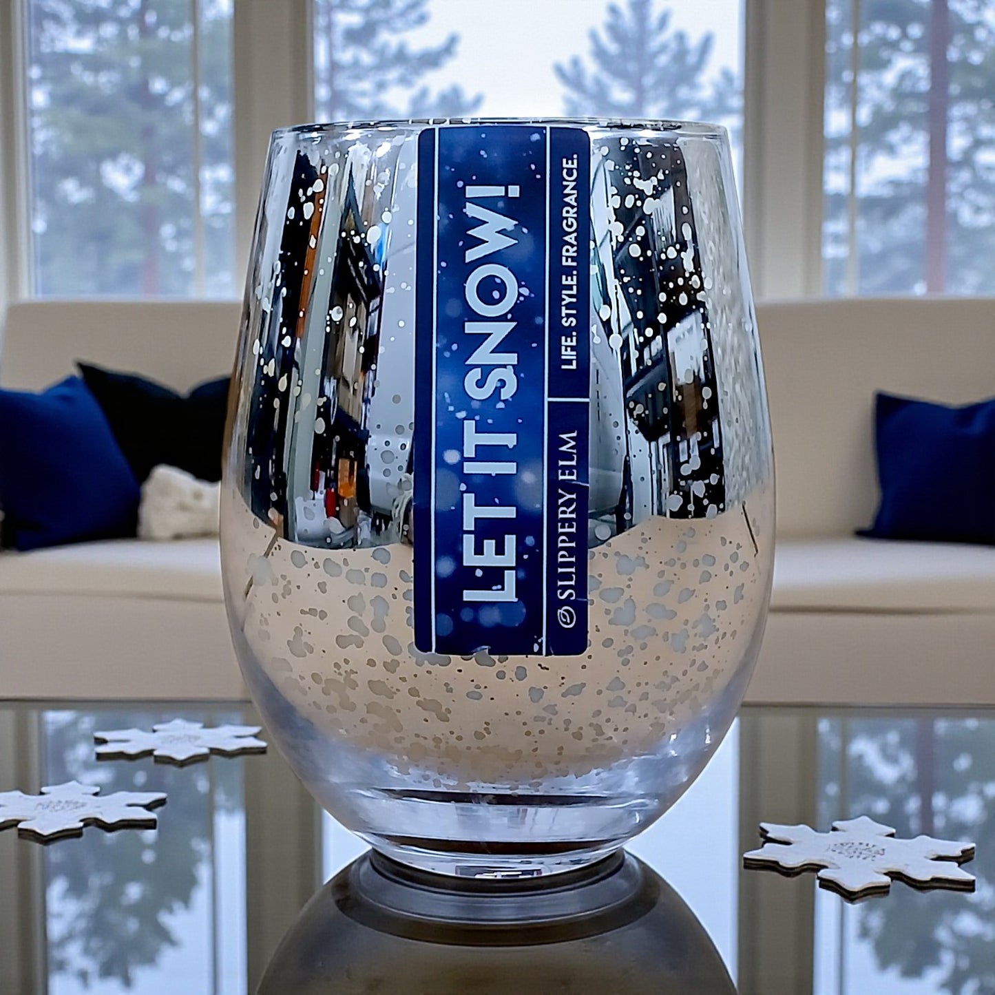 Let It Snow Special Edition Mercury Glass Candle (14oz)