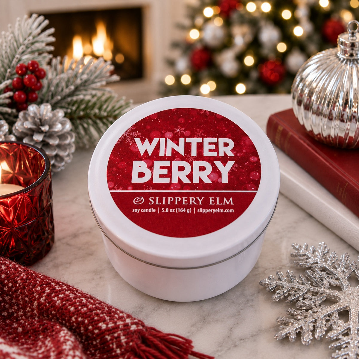 Winter Berry Holiday Life.Style Travel Candle Tin (5.8oz)
