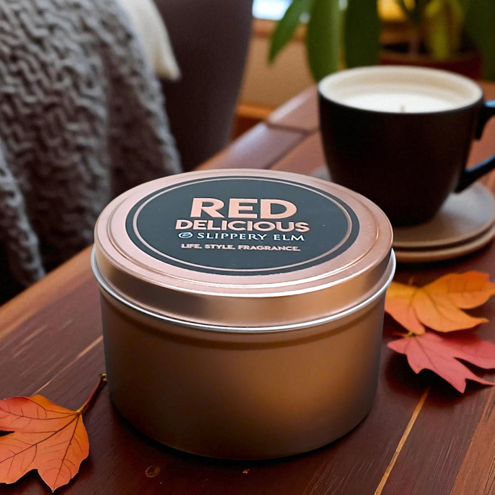 Red Delicious 5.8oz Lodge LifeStyle Candle Tin