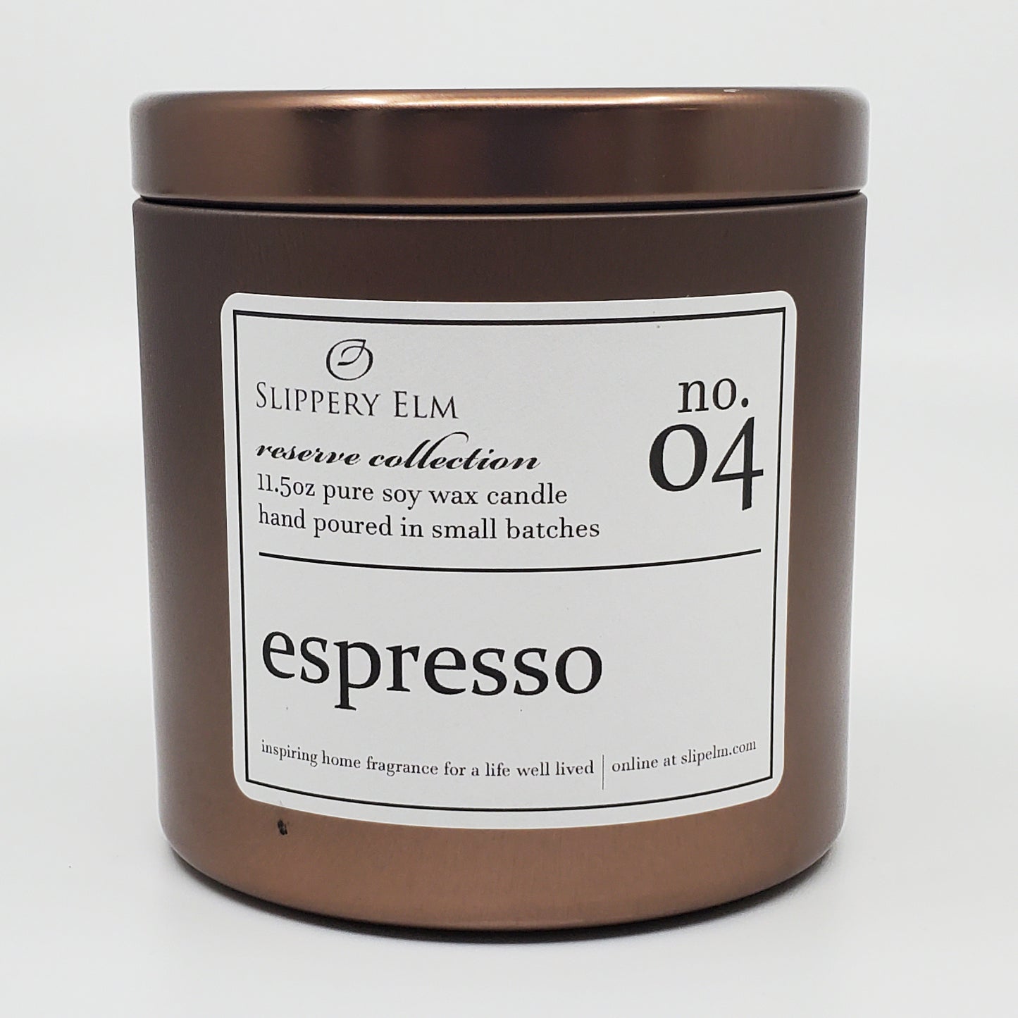 Espresso 11.5oz Premium Bronze Candle Tin