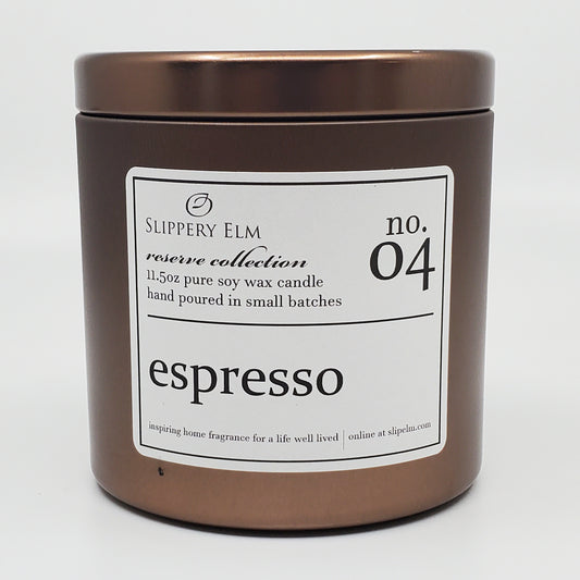 Espresso 11.5oz Premium Bronze Candle Tin