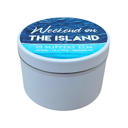 Weekends 5.8oz Coastal Life.Style Candle Tin