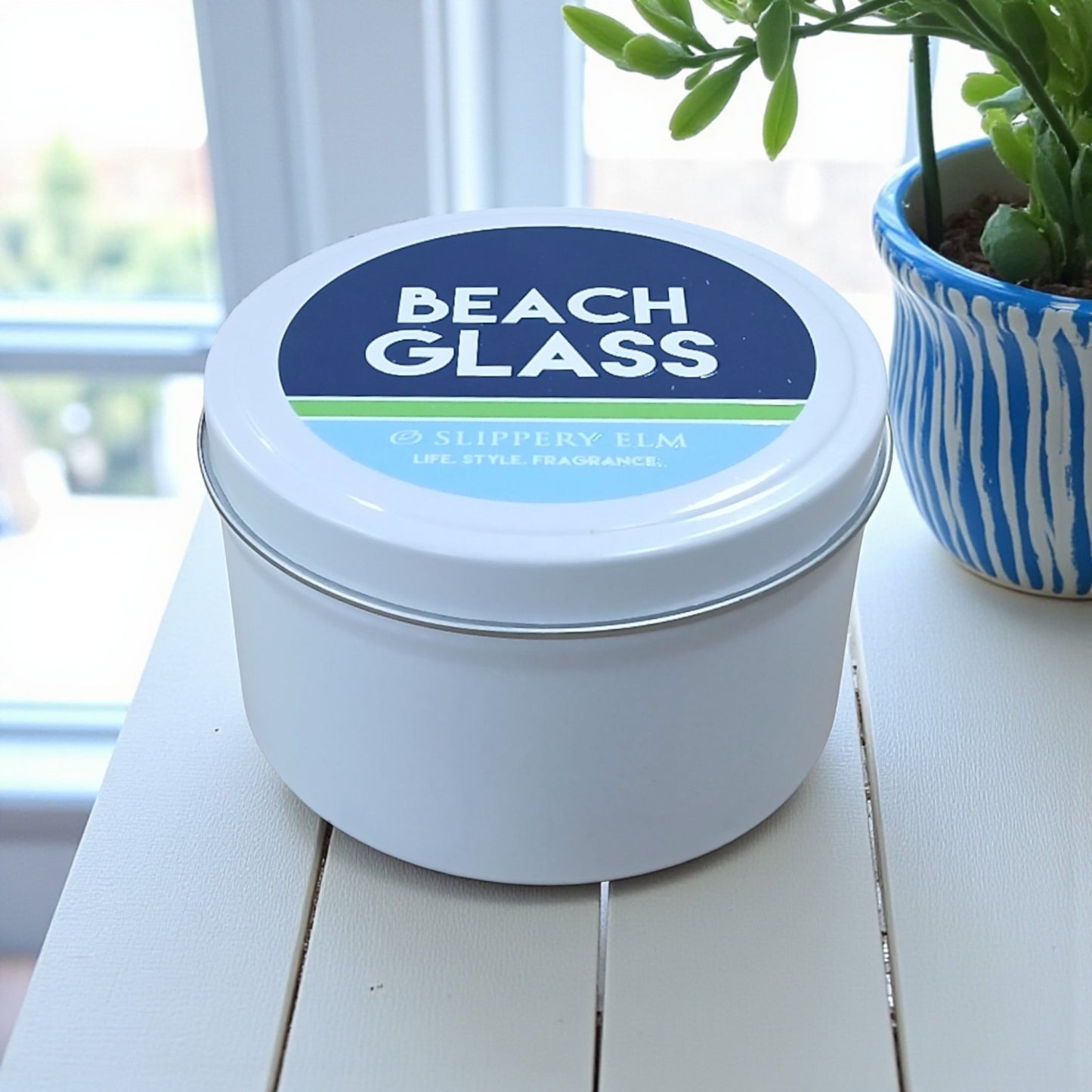 Beach GlassCoastal Life.Style Candle Tin