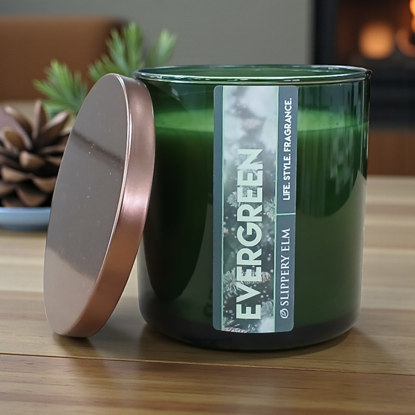 Evergreen Holiday Life.Style Glass Candle (8.5oz)