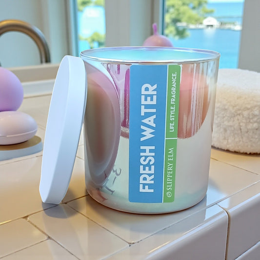 Fresh Water Modern Life.Style Glass Candle (8.5oz)