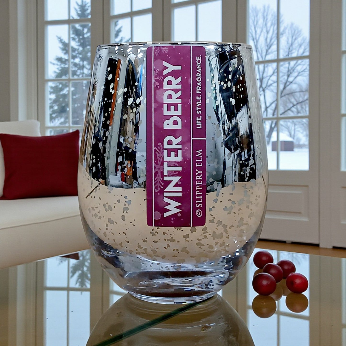 Winter Berry Special Edition Mercury Glass Candle (14oz)