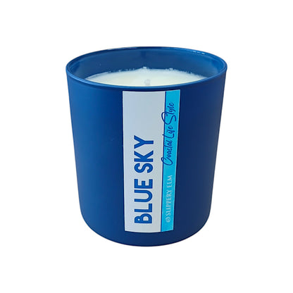 Blue Sky 8.5oz Coastal LifeStyle Glass Candle
