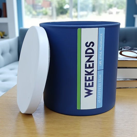 Weekends Coastal Life.Style Glass Candle (8.5oz)