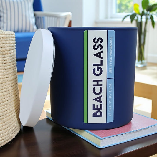 Beach Glass Coastal Life.Style Glass Candle (8.5oz)