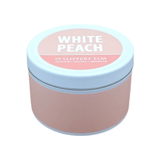 White Peach 5.8oz Candle Tin