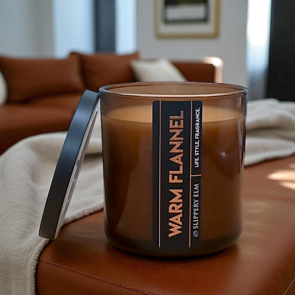 Warm Flannel Lodge Life.Style Glass Candle (8.5oz)