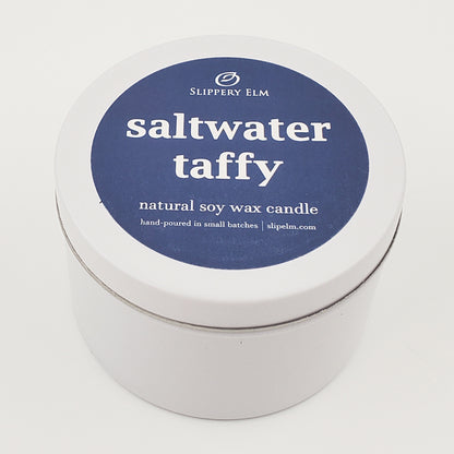 Saltwater Taffy 5.8oz Travel Candle Tin