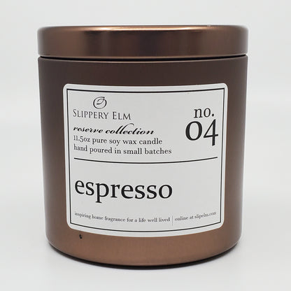 Espresso 11.5oz Premium Bronze Candle Tin