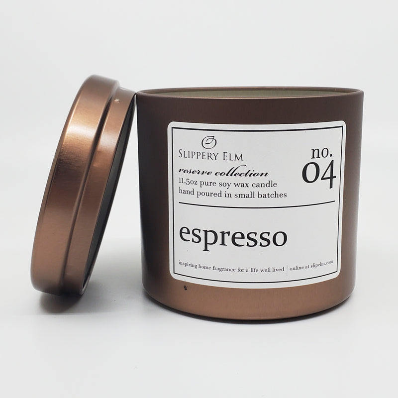 Espresso 11.5oz Premium Bronze Candle Tin
