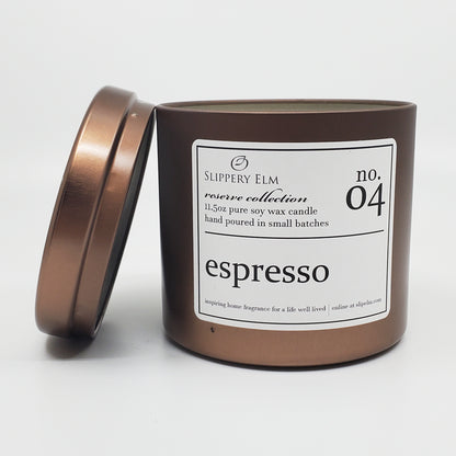 Espresso 11.5oz Premium Bronze Candle Tin