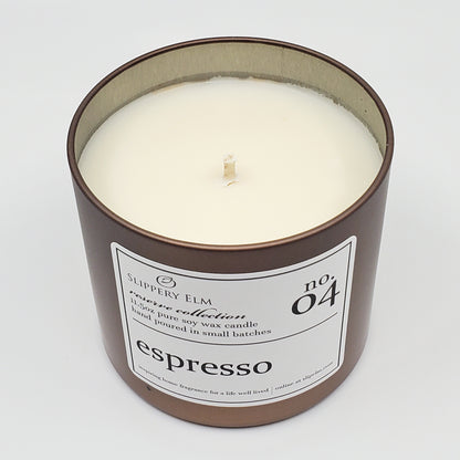 Espresso 11.5oz Premium Bronze Candle Tin