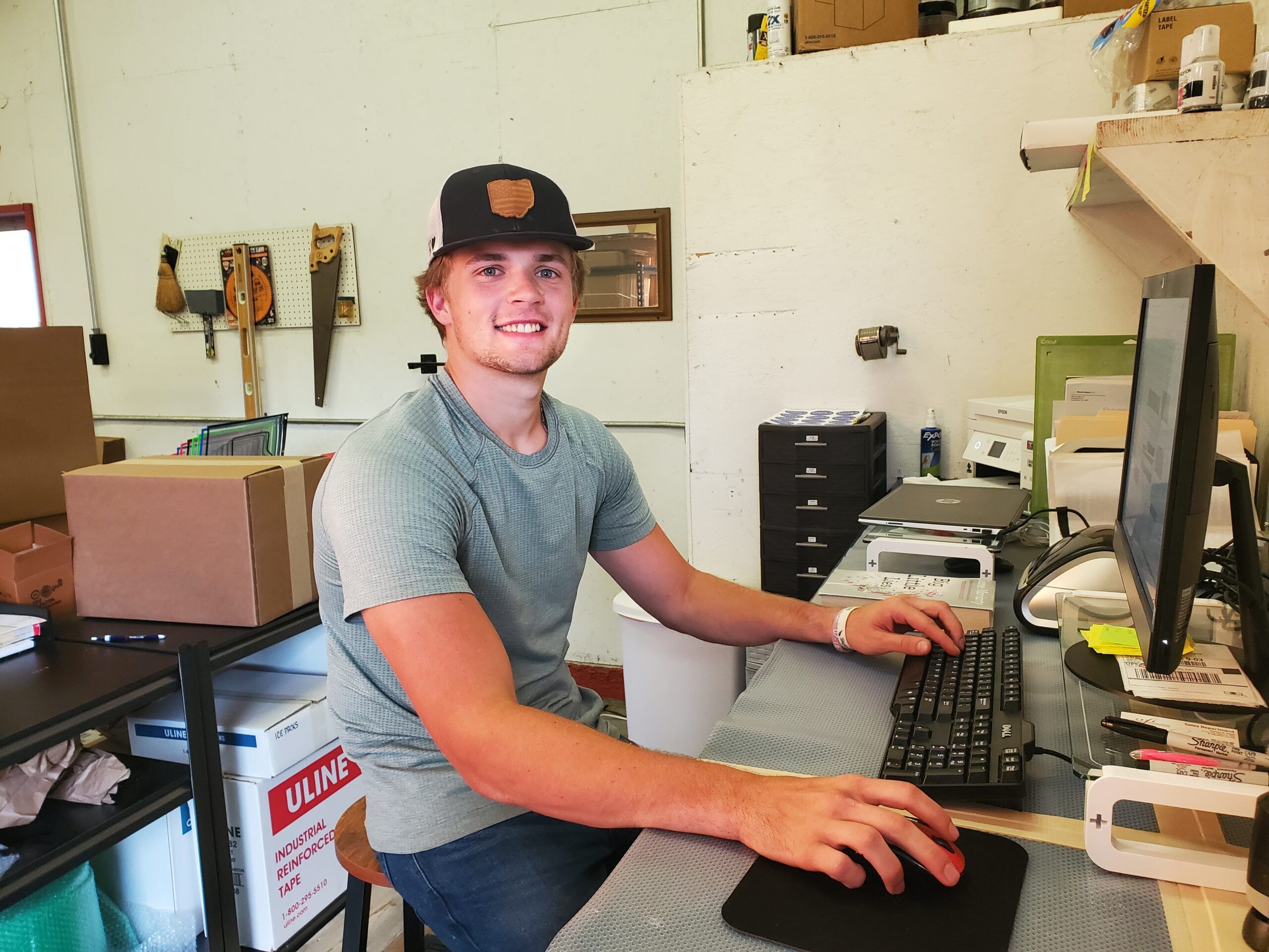 employee working at computer